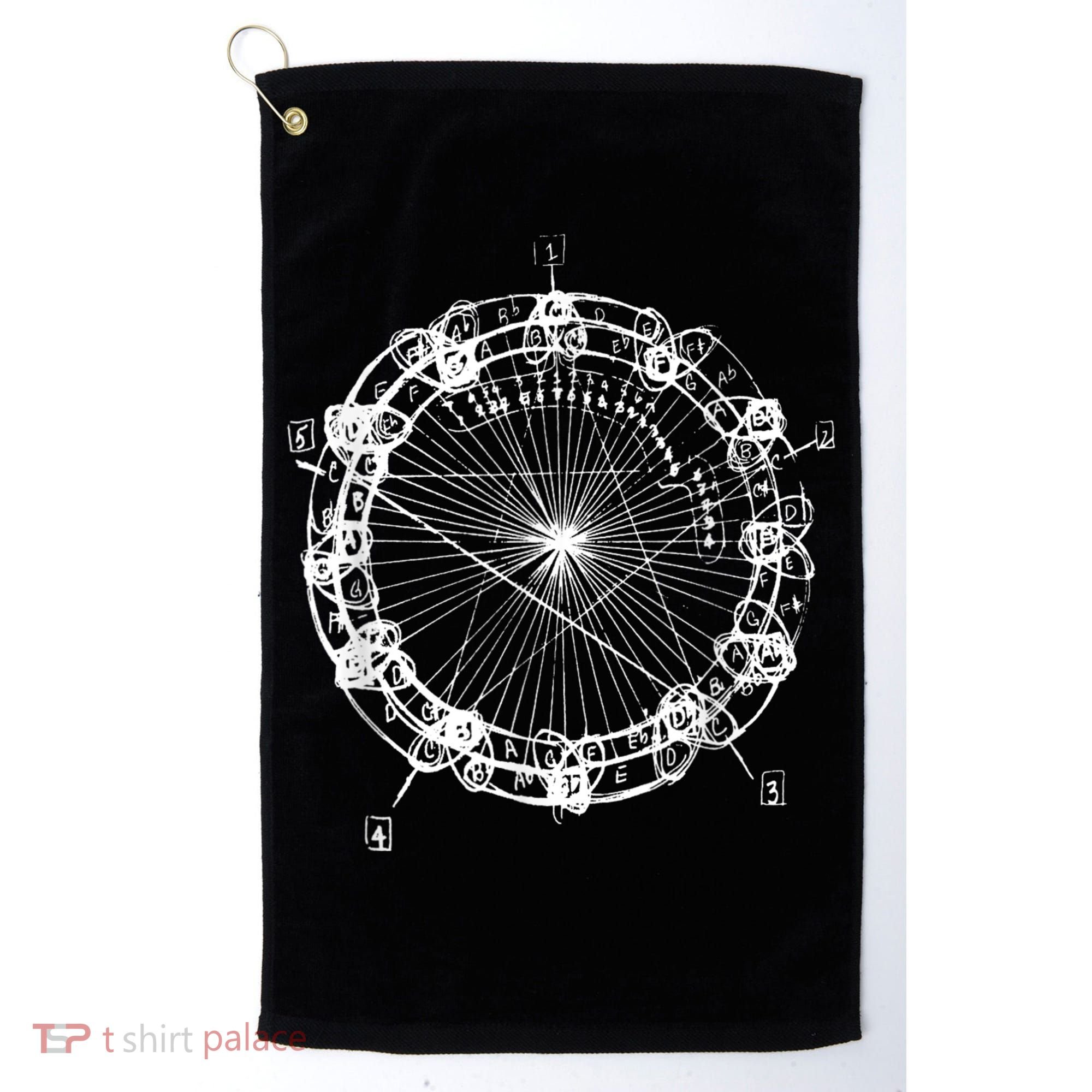 Coltrane Chord Changes Mandala Jazz Musician Golf Towel