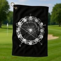 Coltrane Chord Changes Mandala Jazz Musician Golf Towel thumb 1