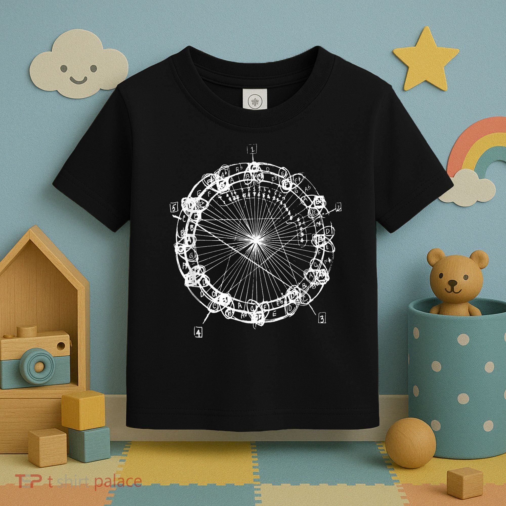 Coltrane Chord Changes Mandala Jazz Musician Toddler T-Shirt