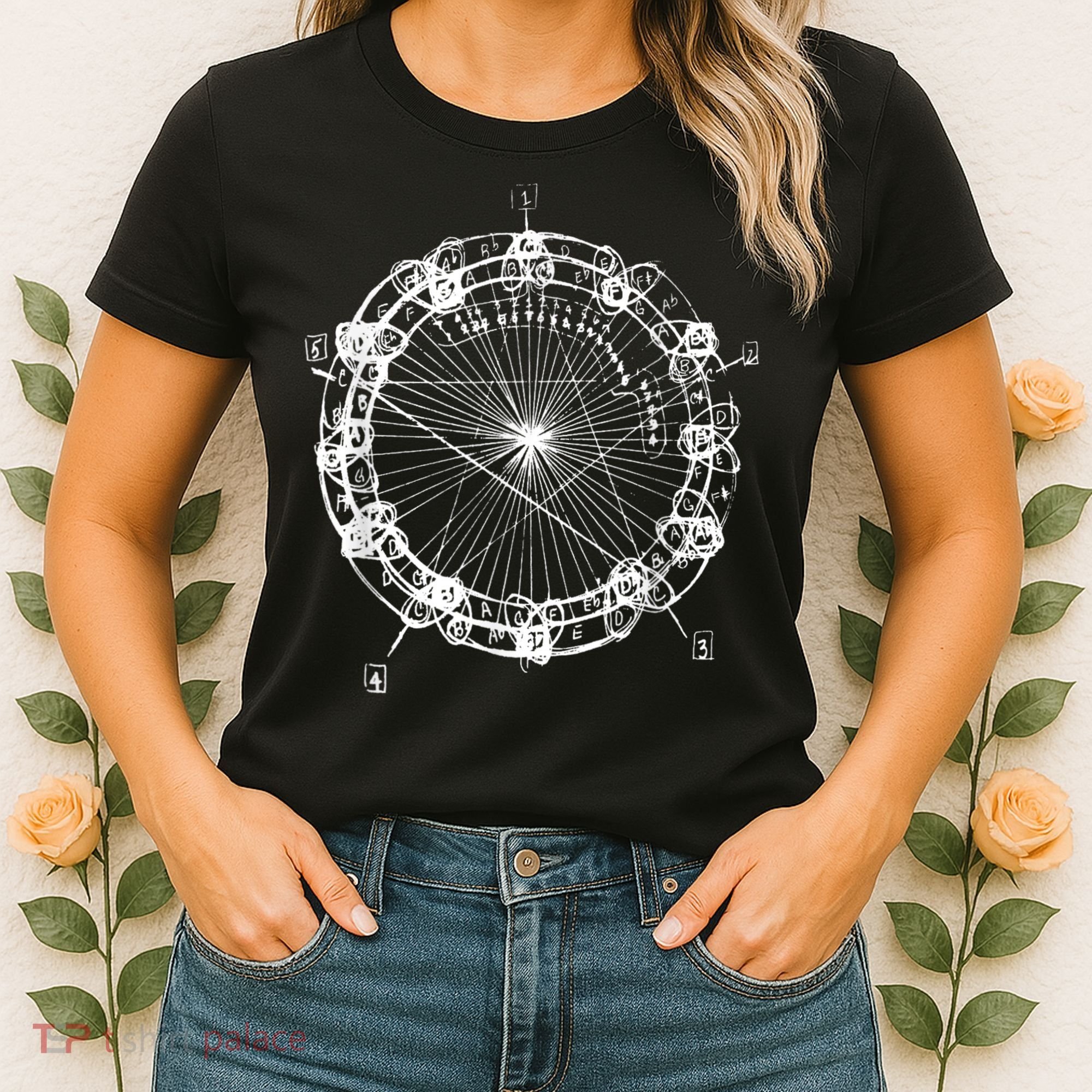 Coltrane Chord Changes Mandala Jazz Musician Women's T-Shirt