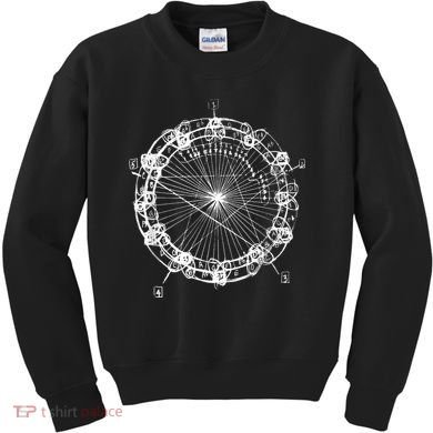 Coltrane Chord Changes Mandala Jazz Musician Kids Sweatshirt