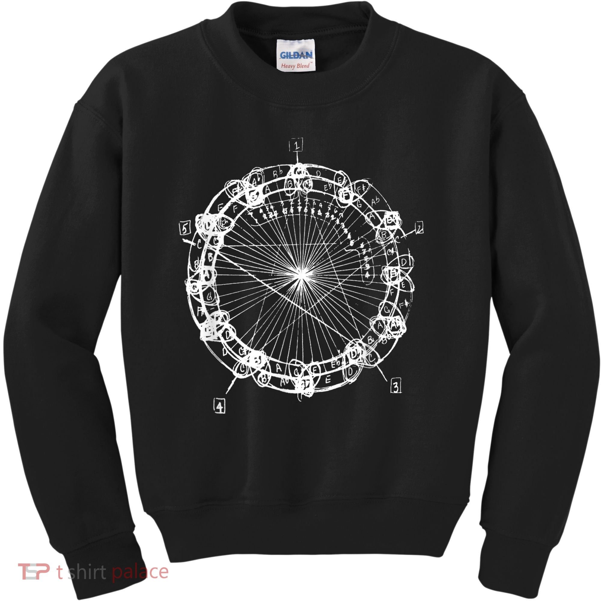 Coltrane Chord Changes Mandala Jazz Musician Kids Sweatshirt