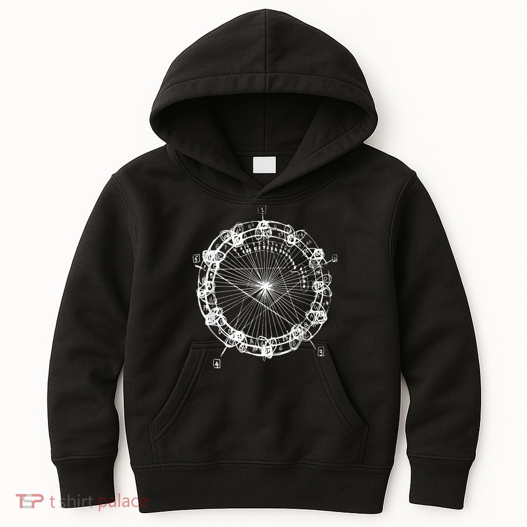 Coltrane Chord Changes Mandala Jazz Musician Kids Hoodie