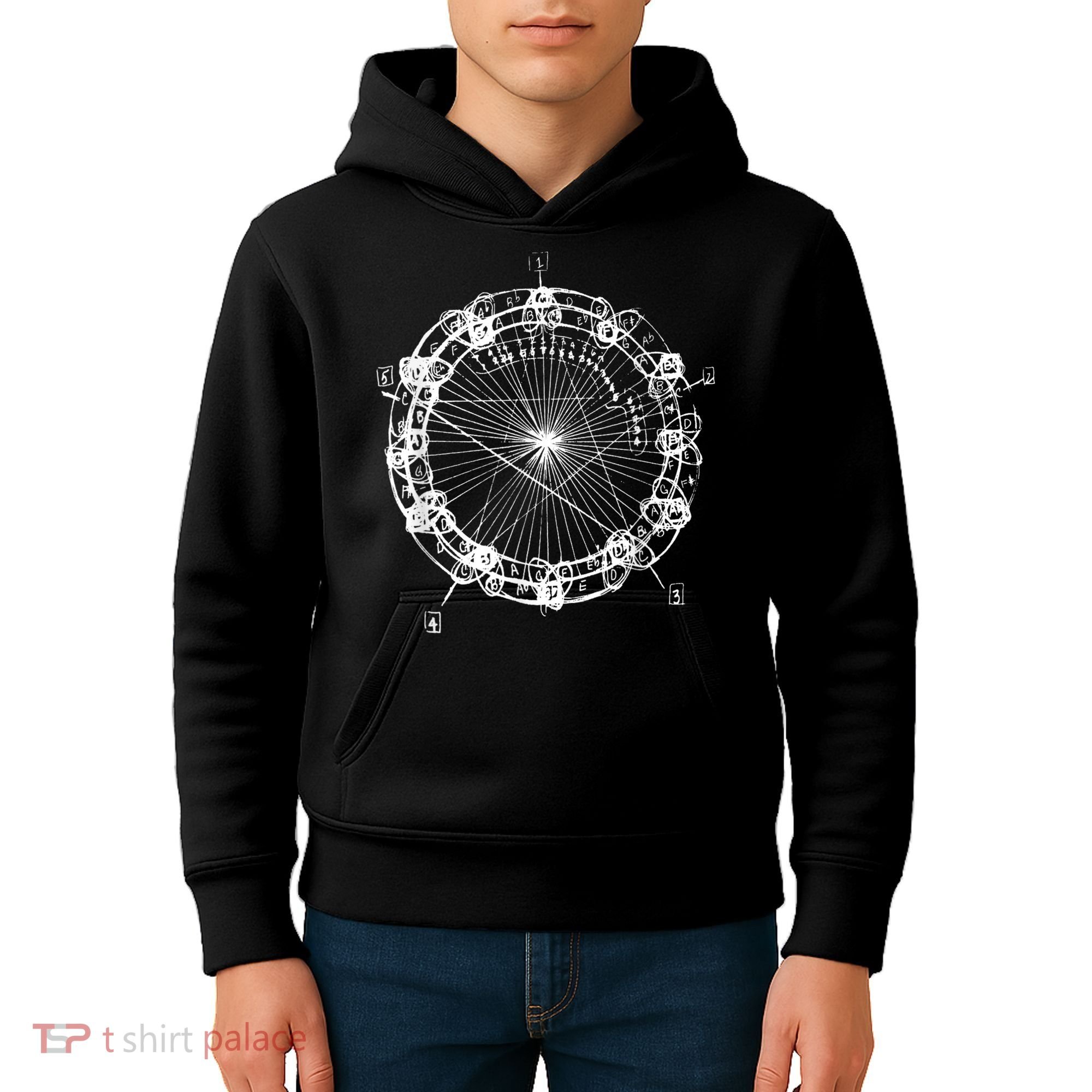 Coltrane Chord Changes Mandala Jazz Musician Kids Hoodie