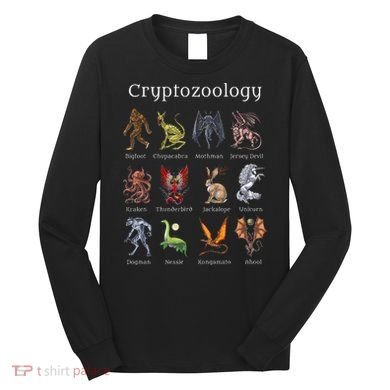 Cryptozoology Cryptid Creatures Fantasy Mythical Monsters Long Sleeve Shirt