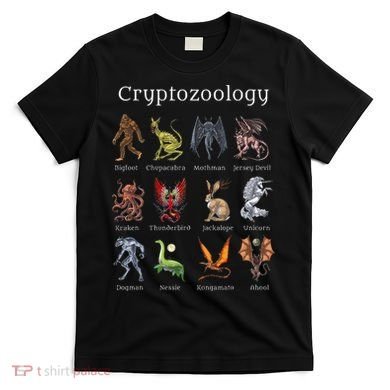 Cryptozoology Cryptid Creatures Fantasy Mythical Monsters T-Shirt