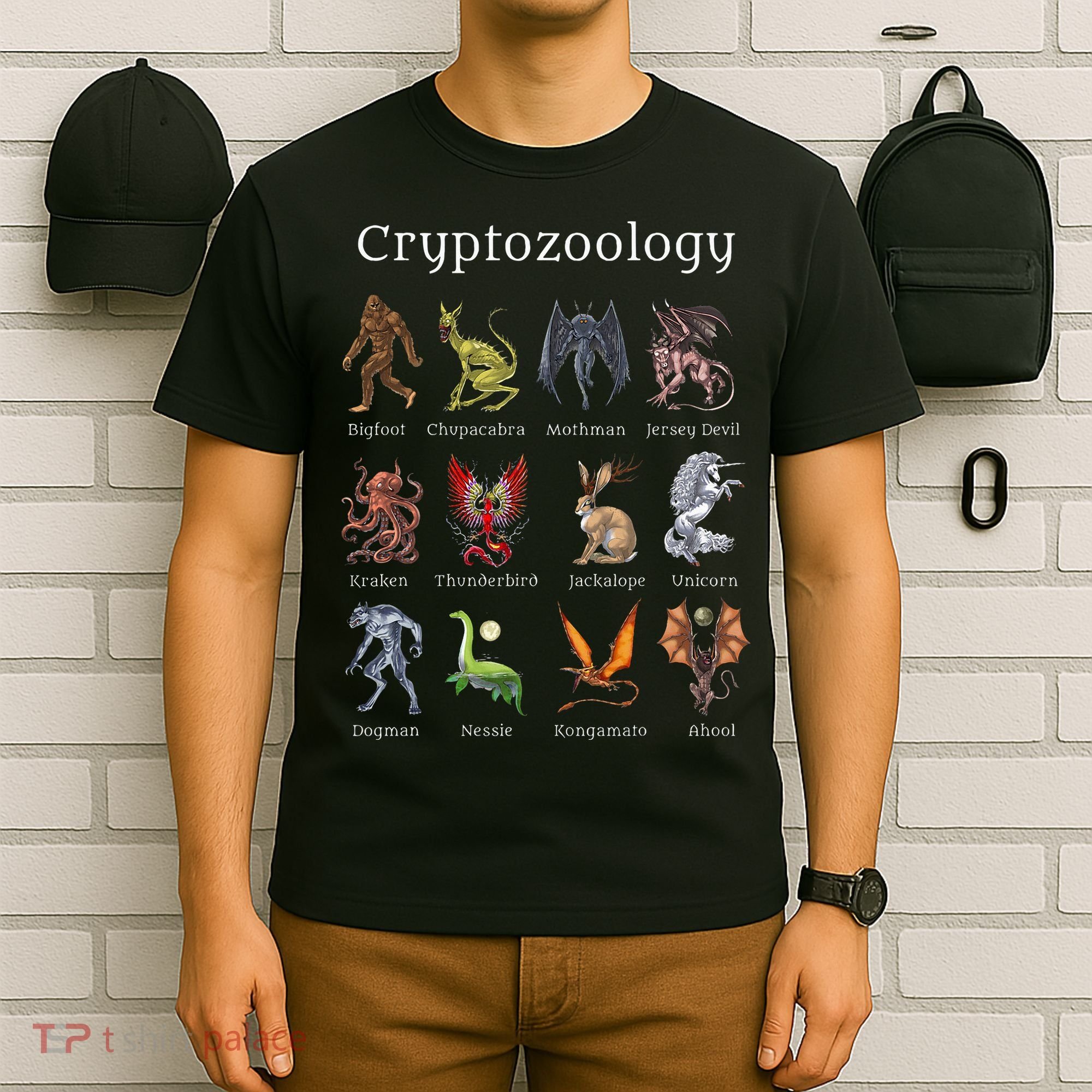 Cryptozoology Cryptid Creatures Fantasy Mythical Monsters T-Shirt