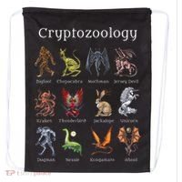 Cryptozoology Cryptid Creatures Fantasy Mythical Monsters Drawstring Bag thumb 0