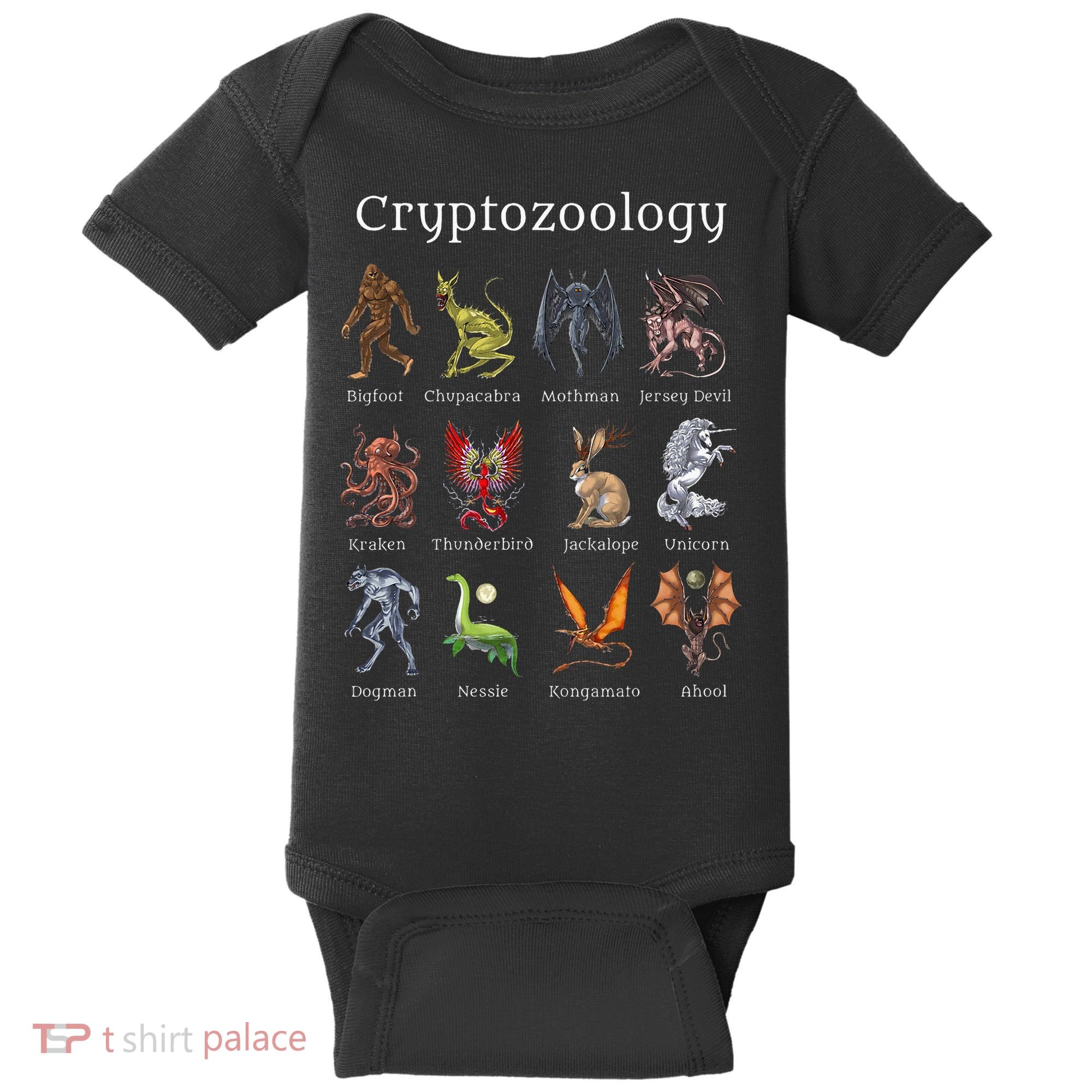 Cryptozoology Cryptid Creatures Fantasy Mythical Monsters Baby Bodysuit