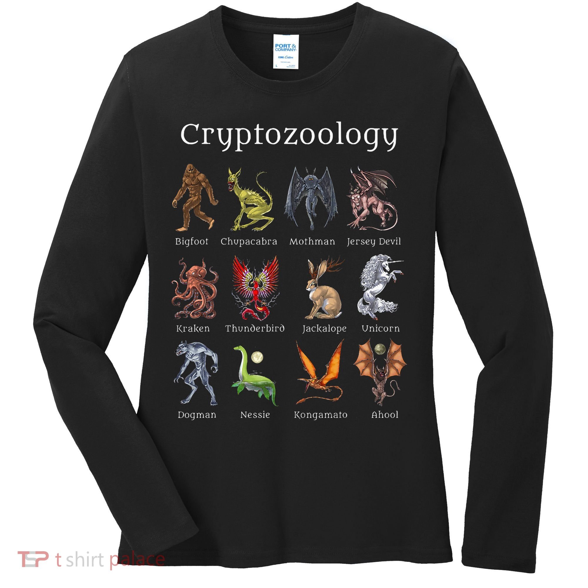 Cryptozoology Cryptid Creatures Fantasy Mythical Monsters Women's Long Sleeve Shirt