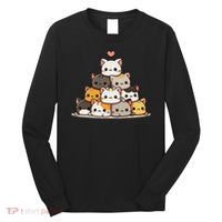 Cat Cute Cats Anime Kawaii Long Sleeve Shirt thumb 0
