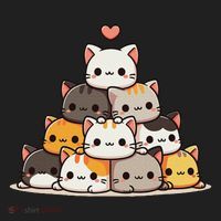 Cat Cute Cats Anime Kawaii Beanie thumb 2