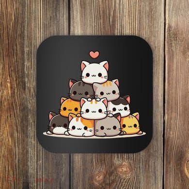Cat Cute Cats Anime Kawaii Coaster