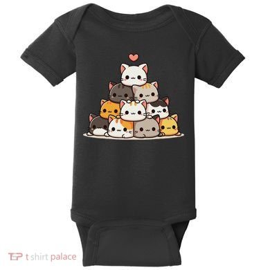 Cat Cute Cats Anime Kawaii Baby Bodysuit