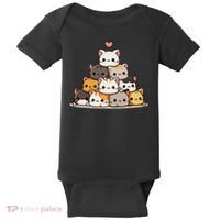 Cat Cute Cats Anime Kawaii Baby Bodysuit thumb 0