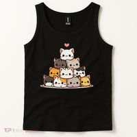 Cat Cute Cats Anime Kawaii Tank Top thumb 2