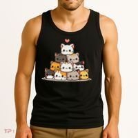 Cat Cute Cats Anime Kawaii Tank Top thumb 3