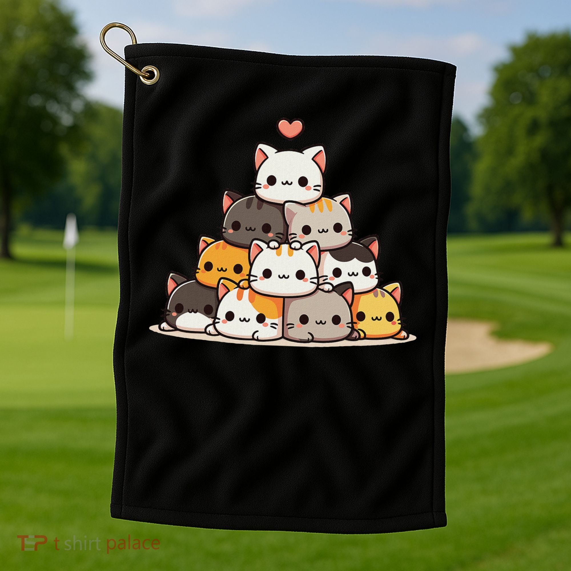 Cat Cute Cats Anime Kawaii Golf Towel