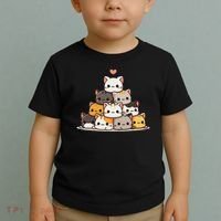 Cat Cute Cats Anime Kawaii Toddler T-Shirt thumb 2