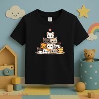 Cat Cute Cats Anime Kawaii Toddler T-Shirt thumb 3