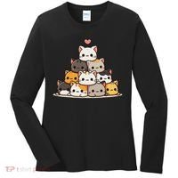Cat Cute Cats Anime Kawaii Women's Long Sleeve Shirt thumb 0