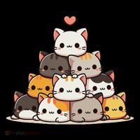 Cat Cute Cats Anime Kawaii Women's T-Shirt thumb 6