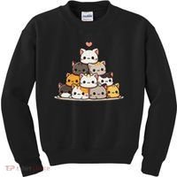Cat Cute Cats Anime Kawaii Kids Sweatshirt thumb 0