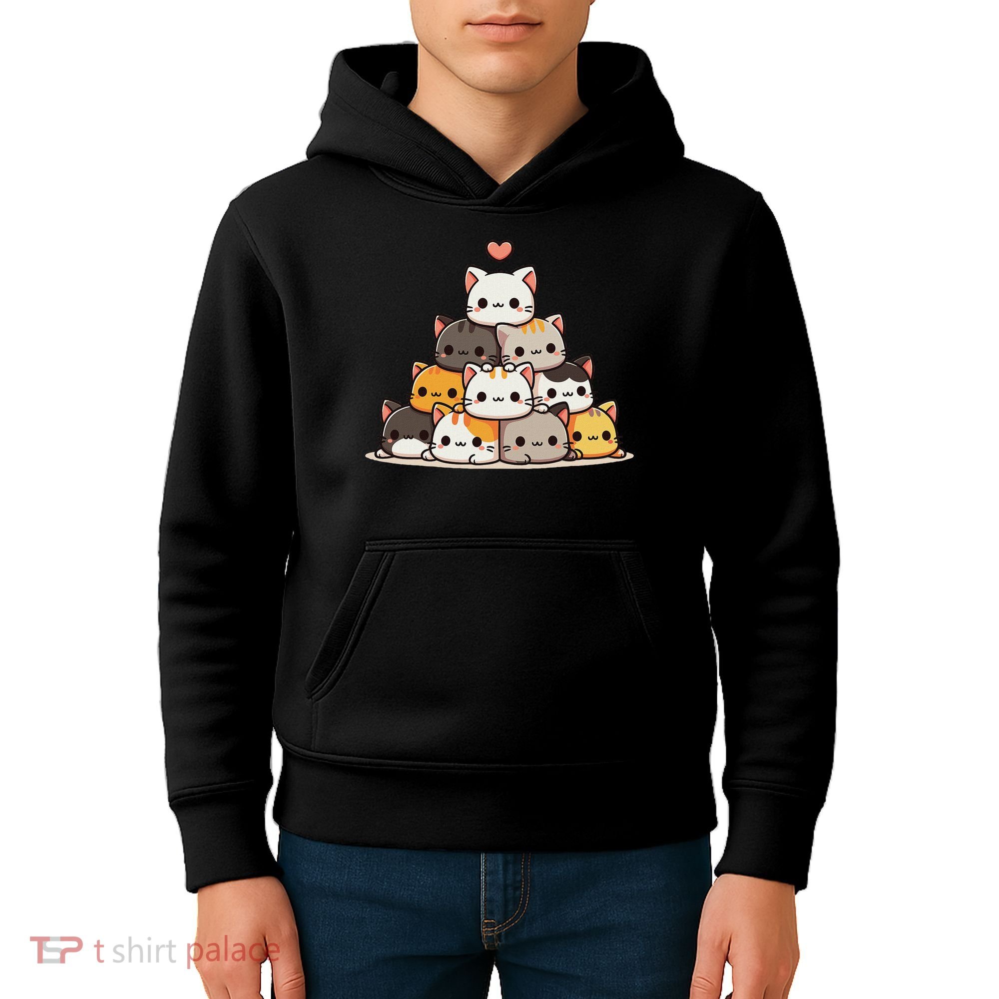 Cat Cute Cats Anime Kawaii Kids Hoodie