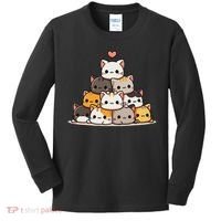 Cat Cute Cats Anime Kawaii Kids Long Sleeve Shirt thumb 0