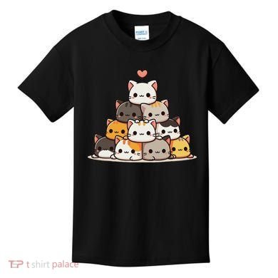 Cat Cute Cats Anime Kawaii Kids T-Shirt