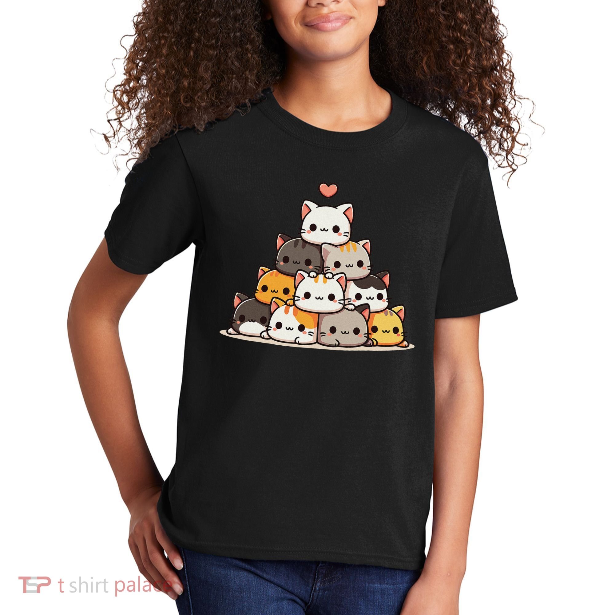 Cat Cute Cats Anime Kawaii Kids T-Shirt