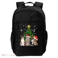Cute Cat Christmas Tree Cat Lover Xmas Cat Mom Gift Backpack thumb 0