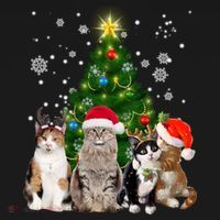 Cute Cat Christmas Tree Cat Lover Xmas Cat Mom Gift Backpack thumb 2