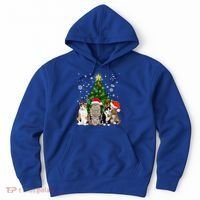 Cute Cat Christmas Tree Cat Lover Xmas Cat Mom Gift Hoodie thumb 0