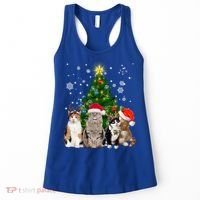 Cute Cat Christmas Tree Cat Lover Xmas Cat Mom Gift Women's Tank Top thumb 0