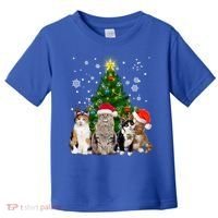 Cute Cat Christmas Tree Cat Lover Xmas Cat Mom Gift Toddler T-Shirt thumb 0