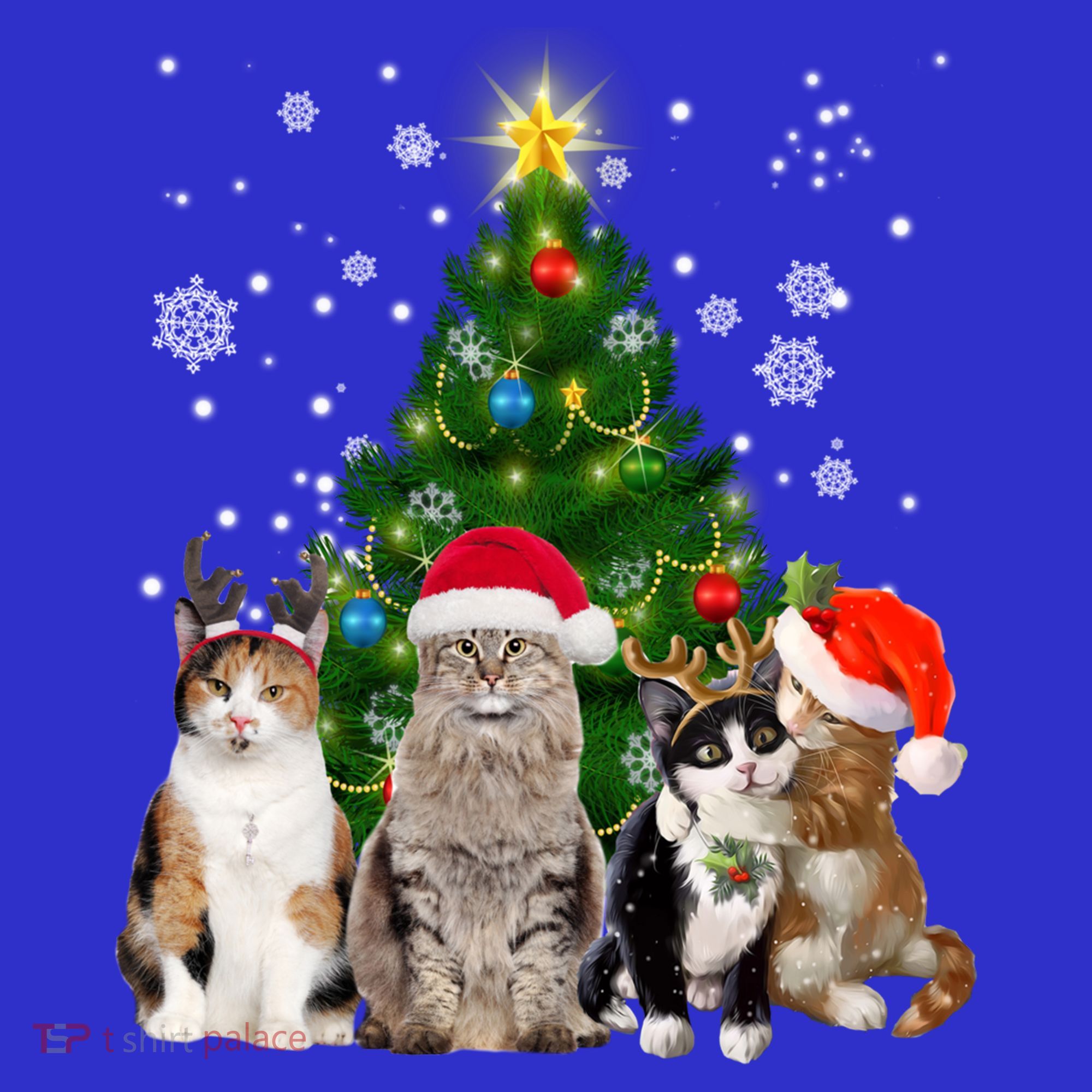 Cute Cat Christmas Tree Cat Lover Xmas Cat Mom Gift Visor