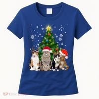 Cute Cat Christmas Tree Cat Lover Xmas Cat Mom Gift Women's T-Shirt thumb 0