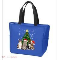 Cute Cat Christmas Tree Cat Lover Xmas Cat Mom Gift Tote Bag thumb 3