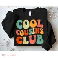 Cool Cousin Club Retro Cousin Matching Family Crew Sweatshirt thumb 2