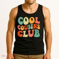 Cool Cousin Club Retro Cousin Matching Family Crew Tank Top thumb 3