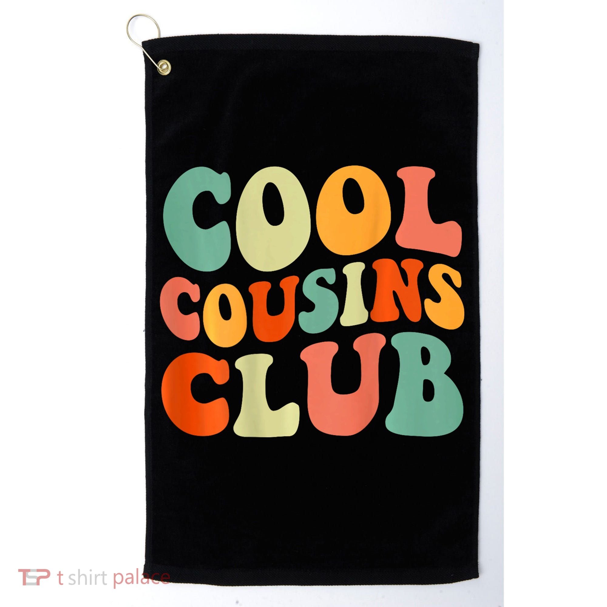 Cool Cousin Club Retro Cousin Matching Family Crew Golf Towel