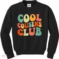 Cool Cousin Club Retro Cousin Matching Family Crew Kids Sweatshirt thumb 0