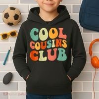 Cool Cousin Club Retro Cousin Matching Family Crew Kids Hoodie thumb 2