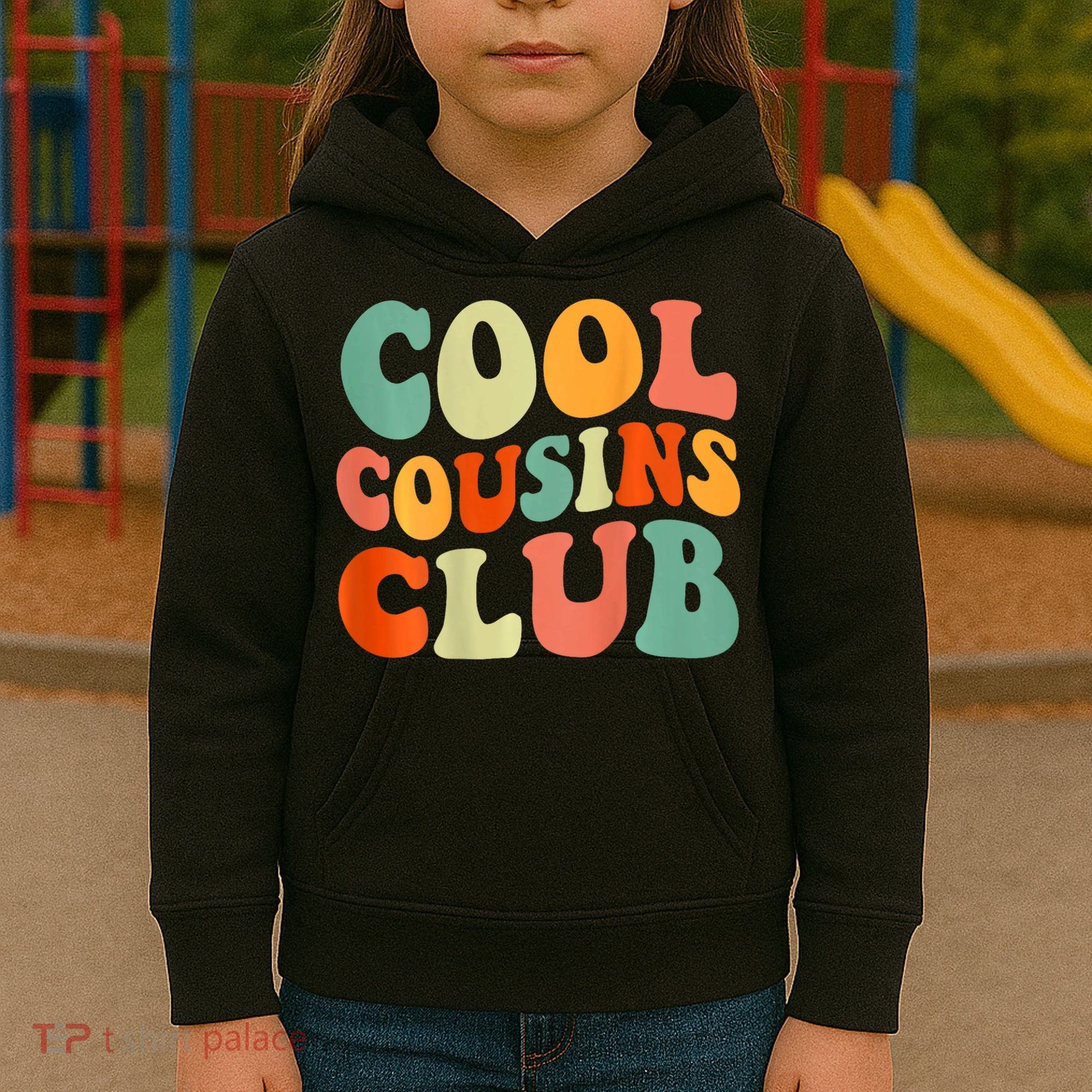 Cool Cousin Club Retro Cousin Matching Family Crew Kids Hoodie
