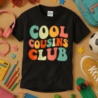 Cool Cousin Club Retro Cousin Matching Family Crew Kids T-Shirt thumb 3
