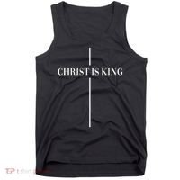 Christian Christianity Christ Is King Jesus Christ Catholic Tank Top thumb 0