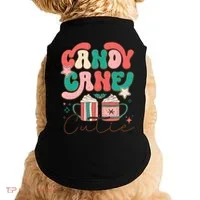 Candy Cane Cutie Festive Graphic Doggie Tank thumb 0