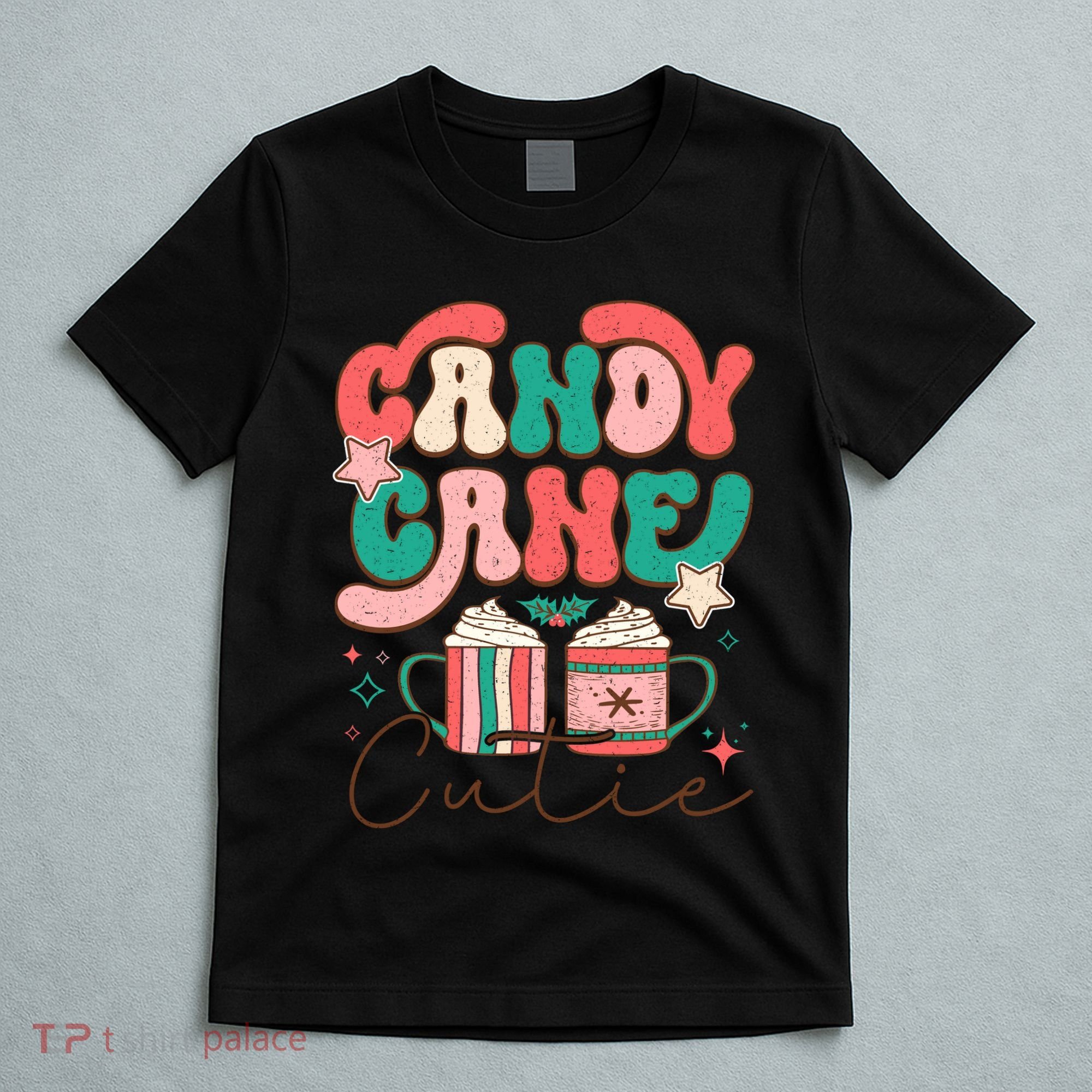 Candy Cane Cutie Festive Graphic T-Shirt