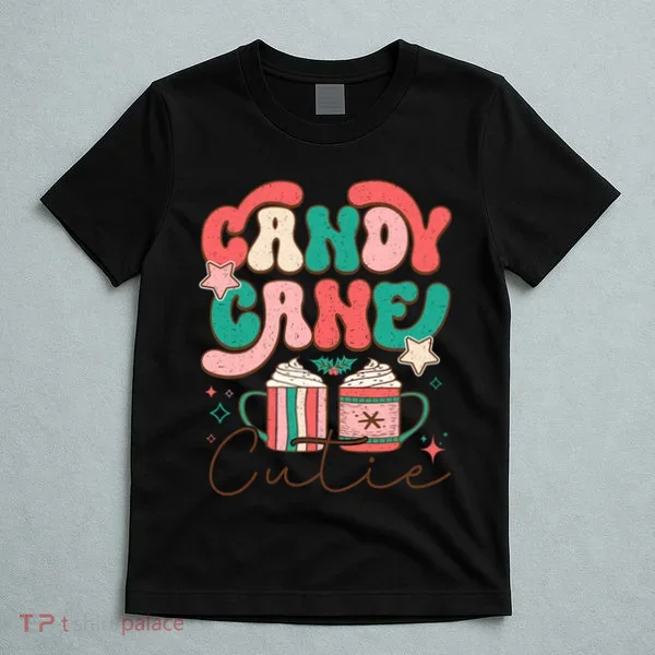 Candy Cane Cutie Festive Graphic T-Shirt